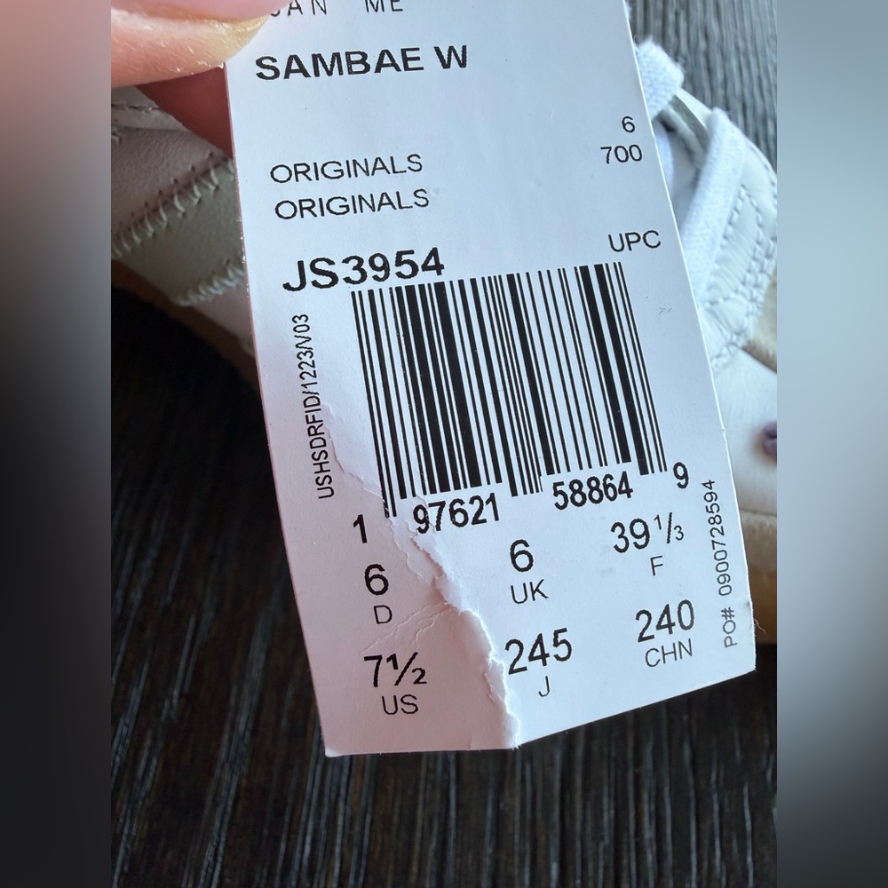 Womens adidas Sambae Athletic Shoe - White / Linen Green / Gum - Picture 10 of 12